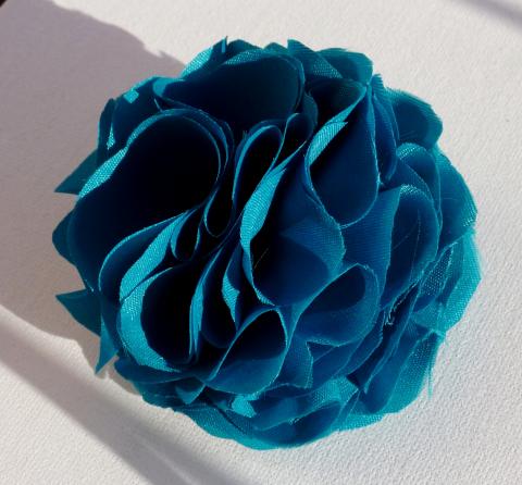 Nebe brož spona květina modrá moderní luxusní látková šitá 