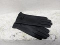 Tmavo šedé kožené pánské rukavice