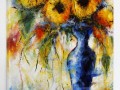 Váza plná kvetov -Slnečnice