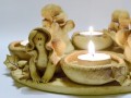 Keramický adventní svícen I.
