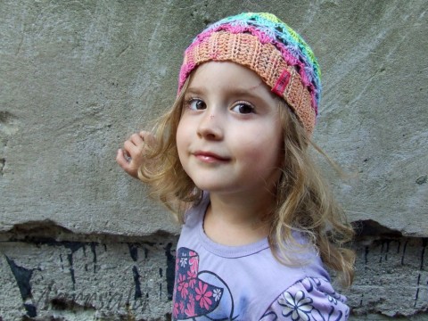Čepice pro děti děti podzim čepice barevná baret krajka lehounká čepka baretek na hlavu léto růžová 