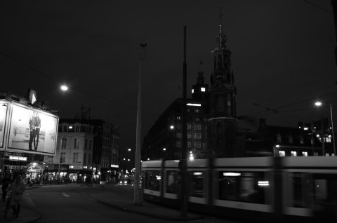 Nightly fotografie černobílá 