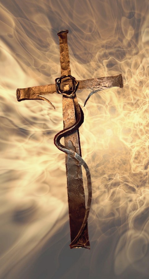 Kříž kříž kovaný kříž krucifix 