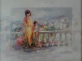 Žena a dítě na terase
