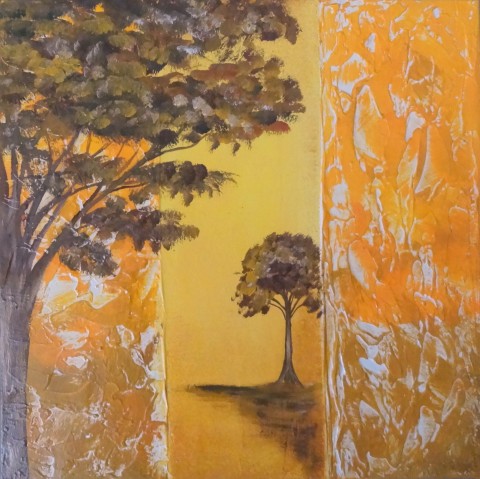 Stromy dekorace strom obraz malba moderní krajina obrázek akryl 