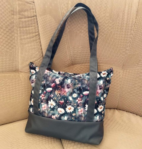 Taška-kabelka-luční kvítí kabelka dárek taška dáreček praktická do práce pro maminku pro babičku nepromokavá pro volný čas pevná taška 