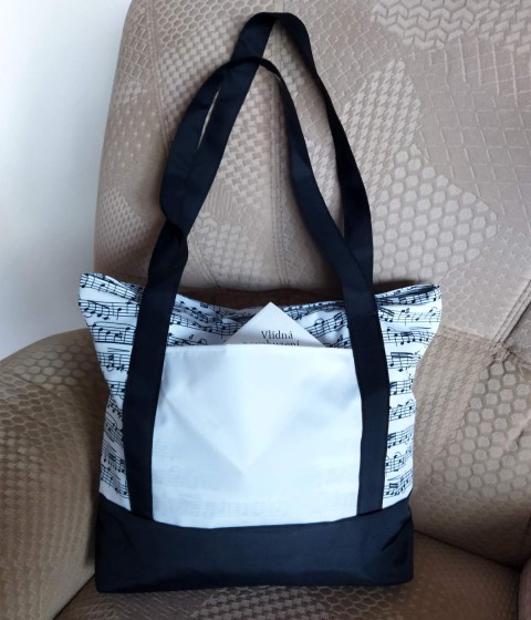 Taška kabelka - hudební kabelka dárek taška dáreček praktická do práce pro maminku pro babičku nepromokavá pro volný čas pevná taška 