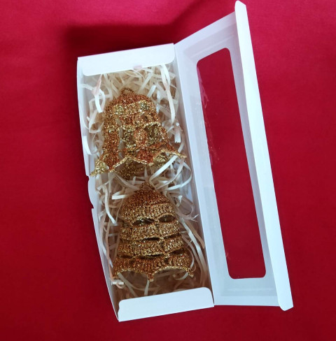 Dárková sada - zvonky č.1 dekorace dárek hvězdičky vločky na stůl vánoční ozdoby na stromek přízdoba na záclonu 