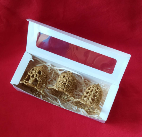 Dárková sada - zvonky č.4 dekorace dárek hvězdičky vločky na stůl vánoční ozdoby na stromek přízdoba na záclonu 