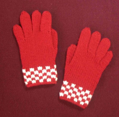 Dívčí rukavice dárek na zimu teploučké modní doplněk pletené rukavice 