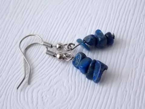 Lazulitové modré náušky lapis minerály lapis-lazuli kameny naušnice tmavěmodrá magický magické lapisový lapisové lapisky lapisová 