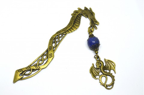 Dračí záložka lapis lazuli drak dárek vlk záložka záložky lapis lazuli 