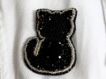 Černá kočička - luxusní brož