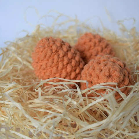 Oranžové vajíčko - meruňková dekorace velikonoce háčkované vajíčko 