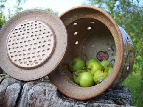 JABLÍČKO - nádoba s třítkem domov jablíčko dárek kuchyně česnek třítko chleba pomocník chalupa hornet léčba vychytávka sršeň sádlo nádoba s třítkem 2 + 1 česnečka 