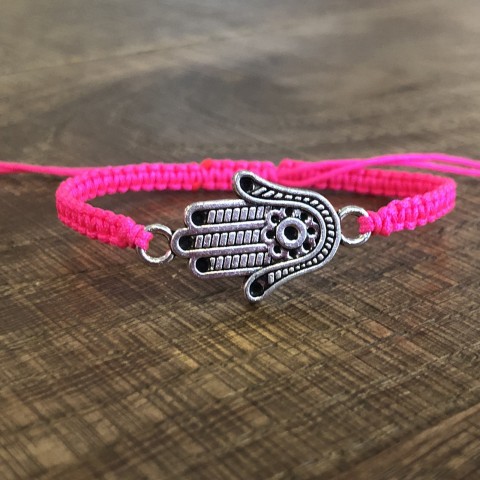 Náramek Hamsa pink náramek růžová hamsa 