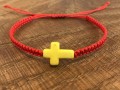 Náramek červená žlutý křížek