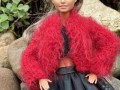 Krátký Cardigan pro Barbie Červená