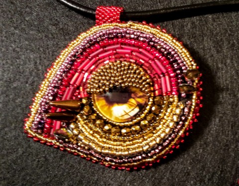 Dračí oko - brož i náhrdelník 2v1 extravagantní styl brož náhrdeln 