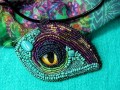 Aztécké oko, brož i náhrdelník 2v1