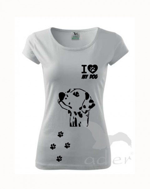 I love my dog - dalmatin pes triko tričko 
