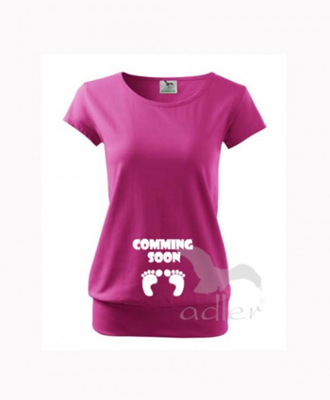 Těhotenské triko -Comming soon triko dítě tričko těhotenské bříško těhotenství břicho 