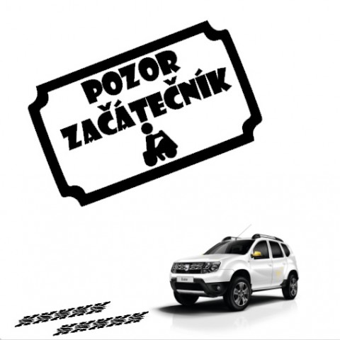 Samolepka na auto - Začátečník II. auto samolepka polep 