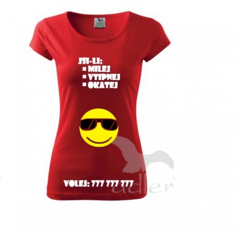 Seznamka pro ženy smajlík triko tričko úsměv emoikona 