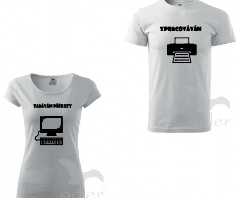 Partnerská trika- Příkazy triko dítě tričko duo pár těhotenské partnerství bříško těhotenství břicho 