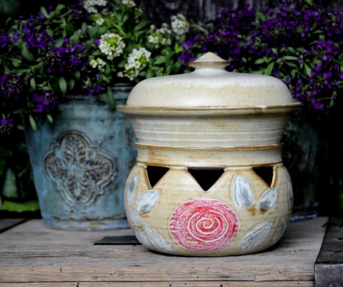 Pícka na jablko jablko originální růže keramická handmade pec oříšky pícka pícka na jablko oříšek 