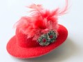 Romantický klobouk - brož