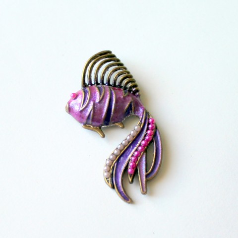 Mořská kráska - brož brož dárek rybka elegantní luxusní modern 