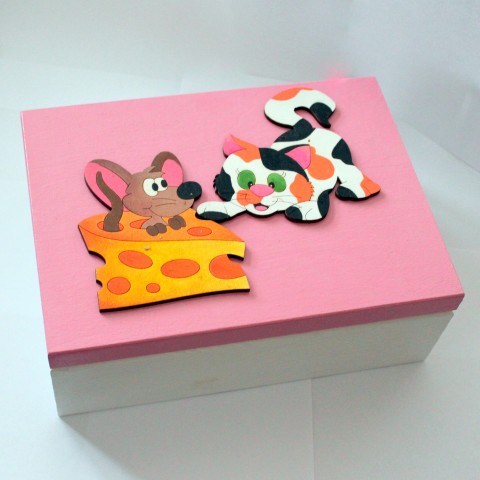 Krabička na poklady dekorace dárek děti pokladnička kasička peníze spoření 