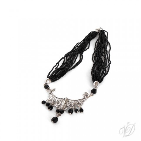 Náhrdelník 0839 - SLEVA šperk náhrdelník šperky originální moderní retro luxusní bižuterie společenské ples plesové náhrdelníky orientální sleva beads na krk original copánek beading copánkový výprodej necklace luxury jewelry bead doprodej luxurious halskette cop 