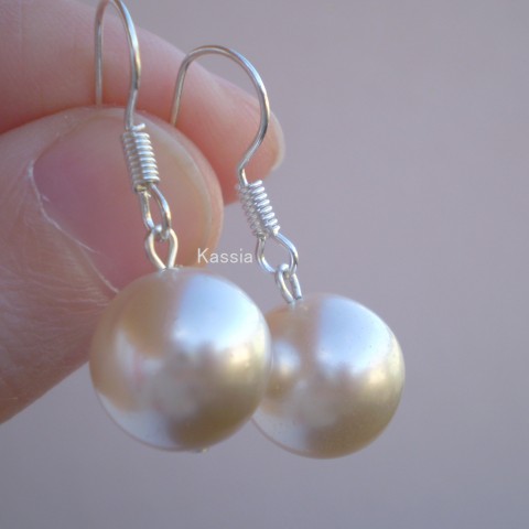 Jednoduché, perlové náušnice retro perly jednoduché náušnice perlové náušnice elegantní náušnice 