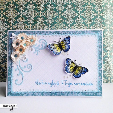 Modré snění scrapbooking/scrapbook cardmakin 