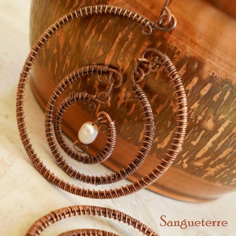Circulos náušnice kruhy kruhové perly náušničky výrazné starobylé houpací antické velké cinkací 