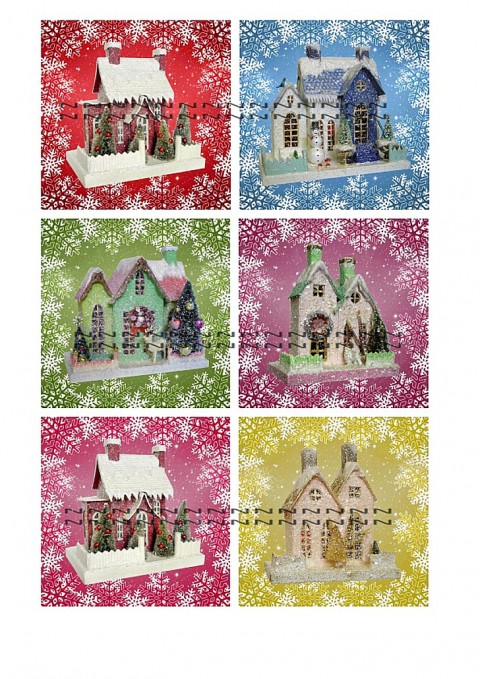 Vánoční bavlněné panely - výběr VS1 bavlněné panely 