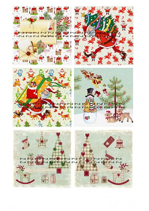 Vánoční bavlněné panely - výběr VS4 bavlněné panely 