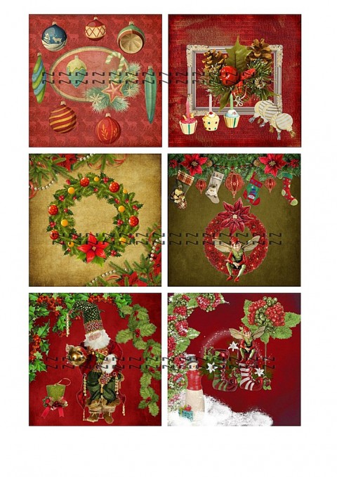 Vánoční bavlněné panely - výběr VS6 bavlněné panely 
