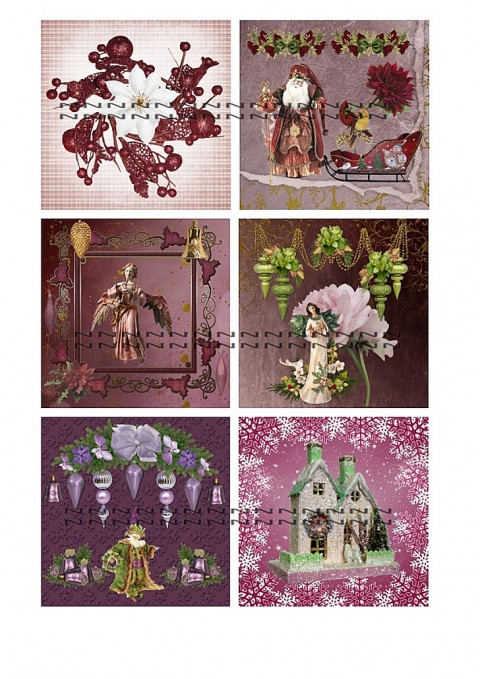Vánoční bavlněné panely - výběr VS7 bavlněné panely 