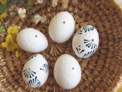 Dekorace - Ptáček s vajíčkem