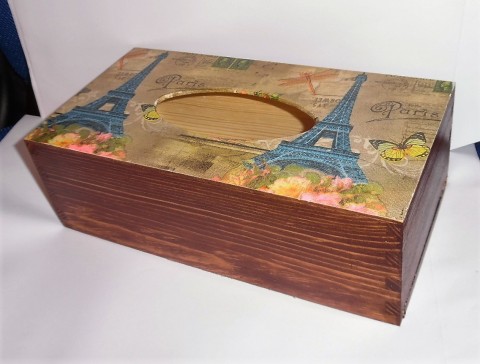na kapesníky Francie a motýl decoupage vintage grunterka věž paříž eiffelovka stojan dopis 