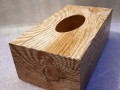 box na kapesníky - hnědé dřevo