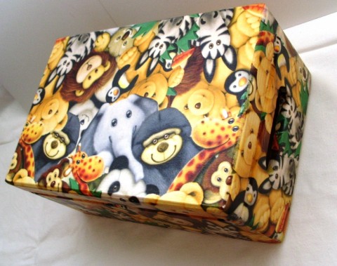 box madagaskar žirafa opice box krabička krabice medvěd decoupage zebra zvířata grunterka boxík medvědi 