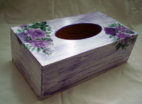na kapesníky-vintage růžičková květina fialová krabička kapesníky krabice květiny zátiší decoupage kytky ubrousek grunterka kapesník ubrousky 