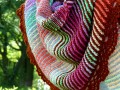Pletený šátek - barevný podzim
