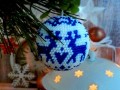 Vánoční ozdoba - modří sobi