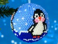 Vánoční ozdoba -  tučňáčci