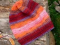 Pletená čepice - podzim do růžova